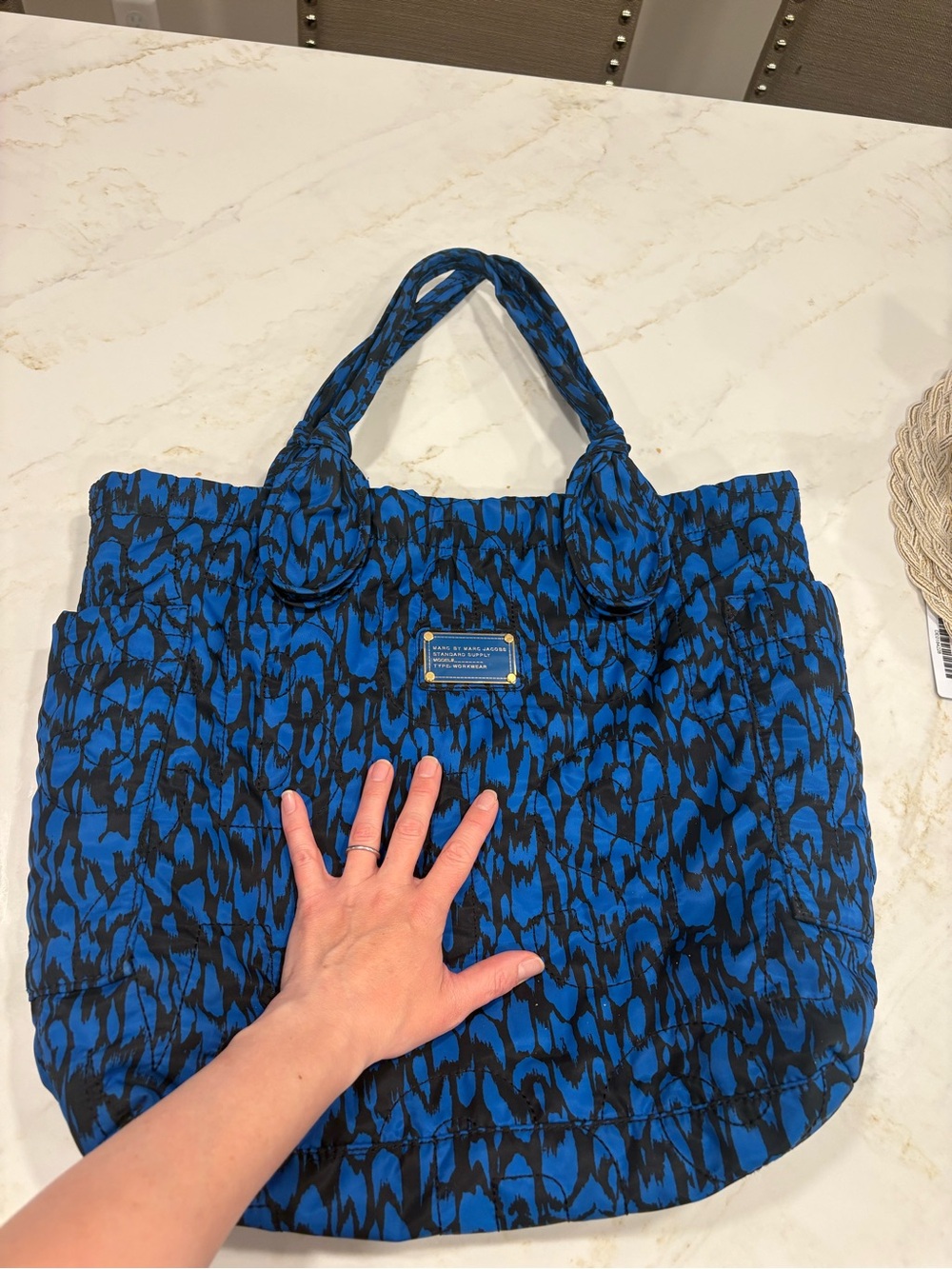 Marc By Marc Jacobs Blue and Black Patterned Tote - Picture 6 of 6